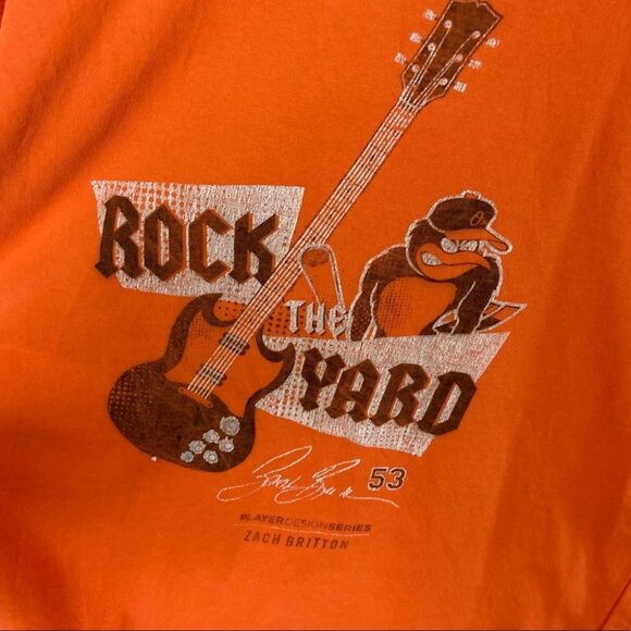 Baltimore Orioles Zach Britton 53 Short‎ Sleeve Crew Neck Tee Rock The Yard Med - Picture 3 of 10